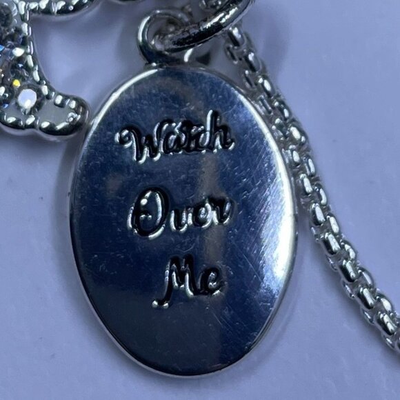 Love This Life Angel Necklace Silver Plated Watch Over Me Gift Inspirational NWT - Picture 5 of 7